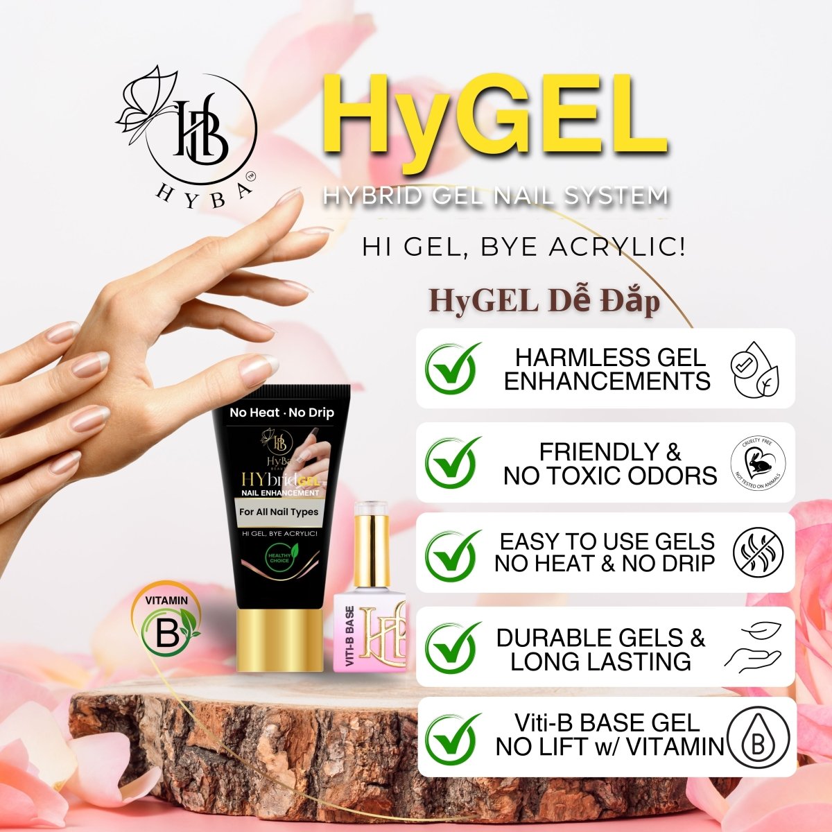 HYGEL HYBRID GEL NAIL SYSTEM - READY Kit 1 - HYBA BEAUTY