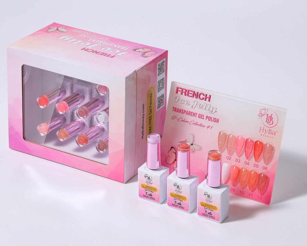 ICE JELLY FRENCH Collection - PINK Shades - HYBA BEAUTY