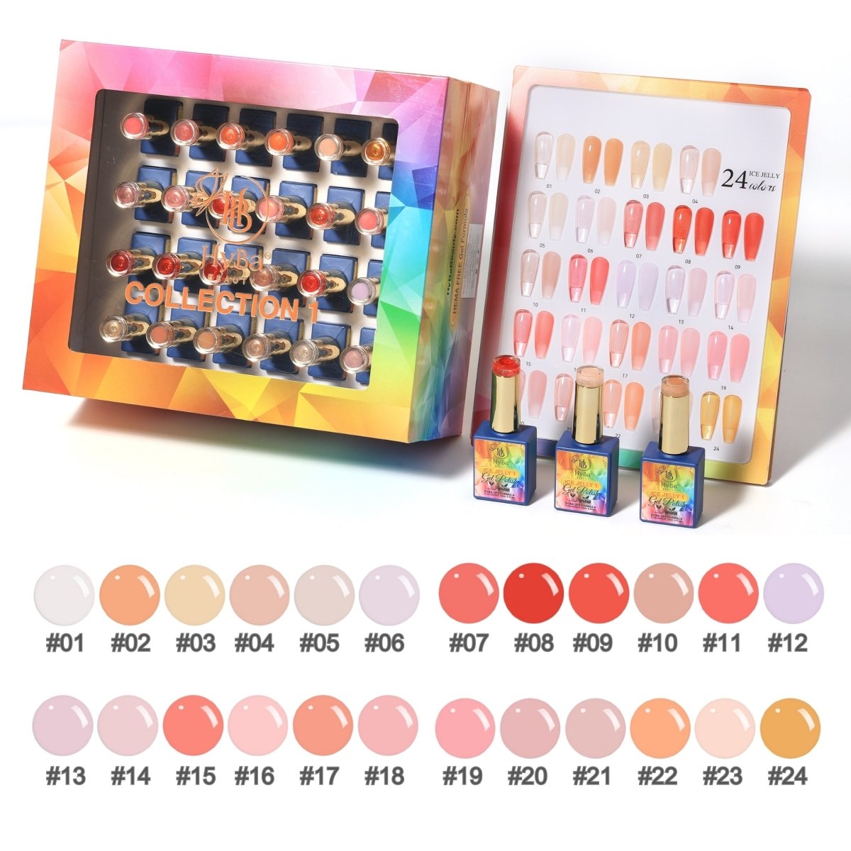 ICE JELLY Gel Collection 1 - Pink Shades - HYBA BEAUTY