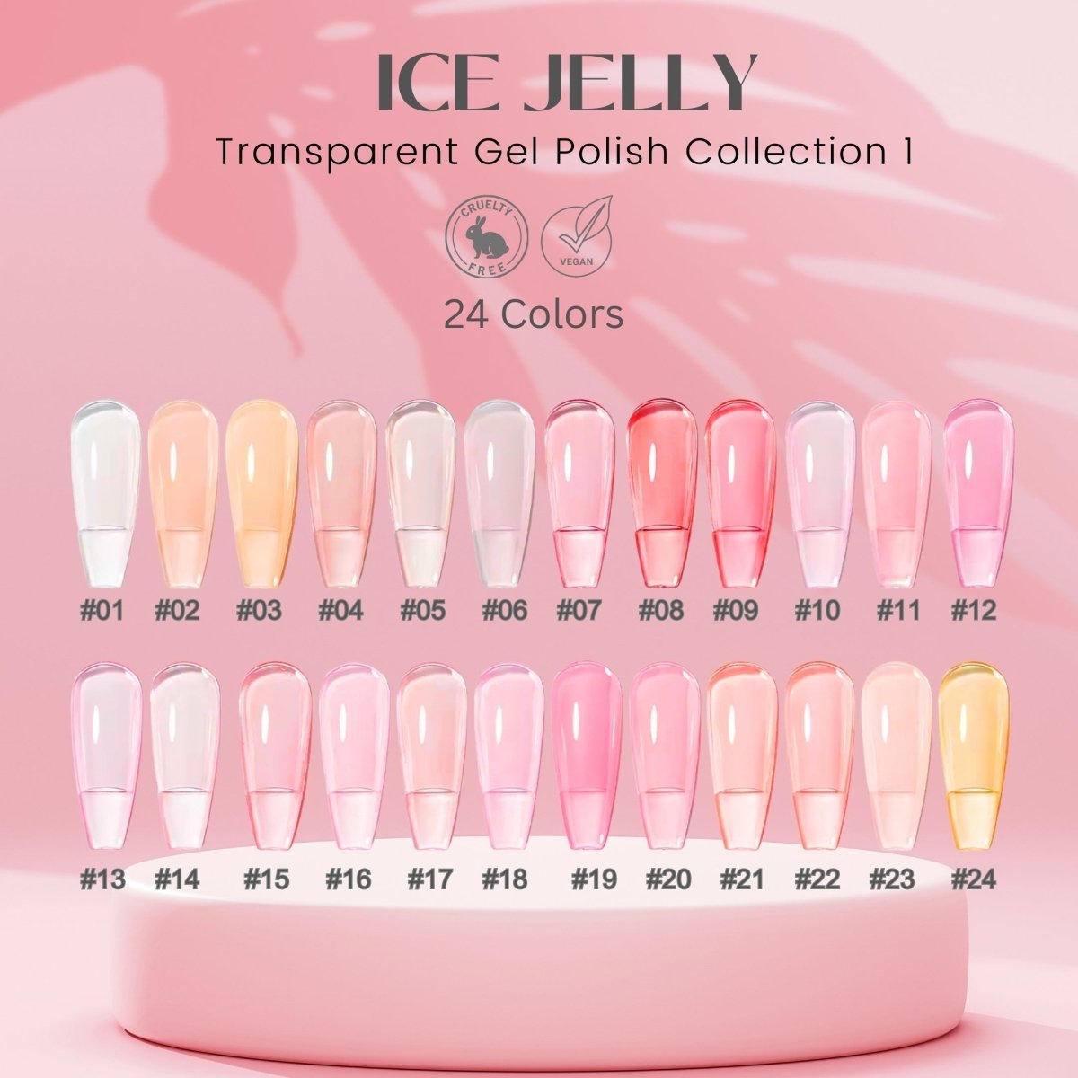 ICE JELLY Gel Collection 1 - Pink Shades - HYBA BEAUTY