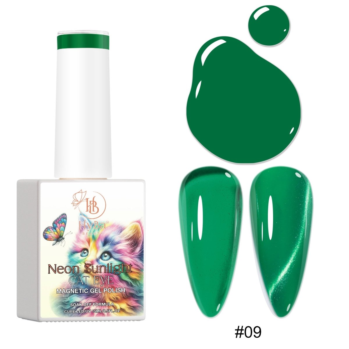 NEON SUNLIGHT Cat Eye Collection - Magnetic Gel Polish - HYBA BEAUTY