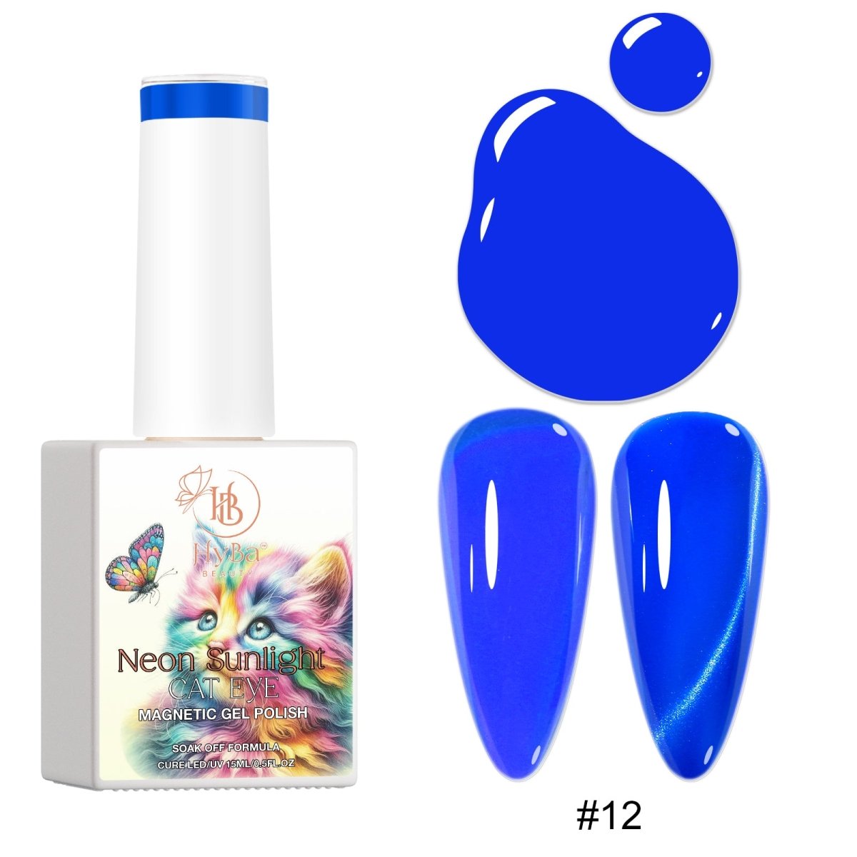 NEON SUNLIGHT Cat Eye Collection - Magnetic Gel Polish - HYBA BEAUTY