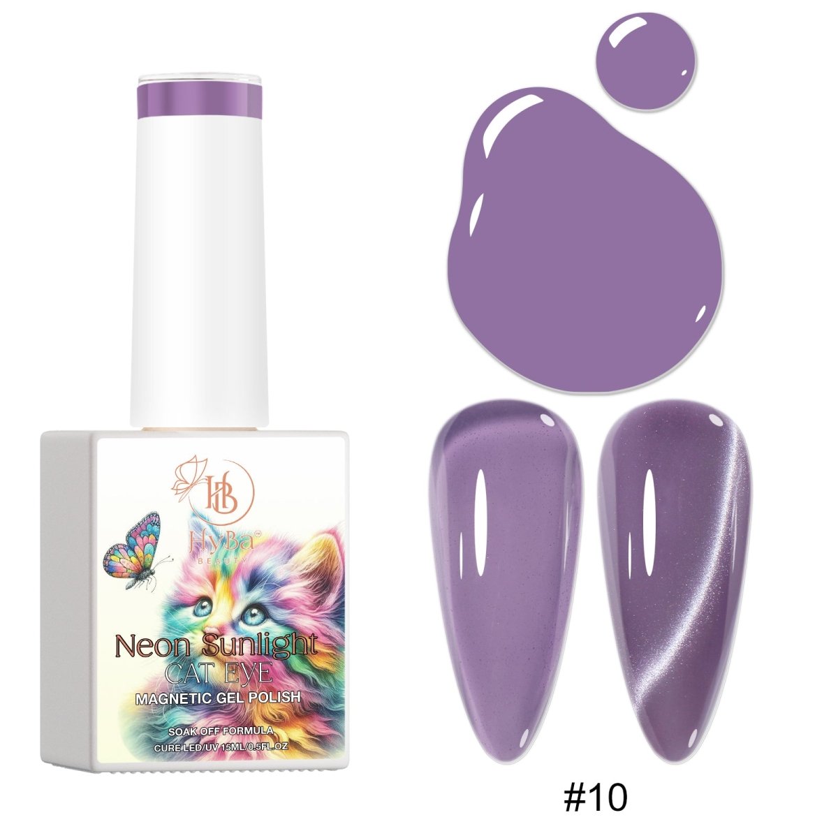 NEON SUNLIGHT Cat Eye Collection - Magnetic Gel Polish - HYBA BEAUTY