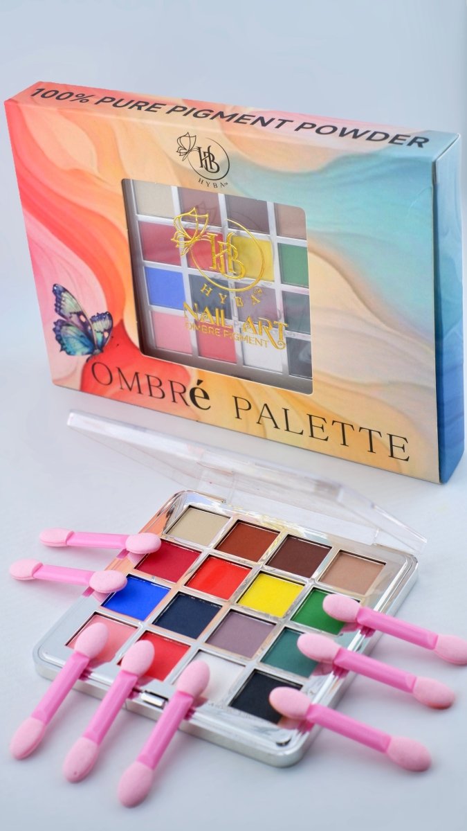 OMBRé Pressed Pigment Powder Palette - 16 Colors Set - HYBA BEAUTY