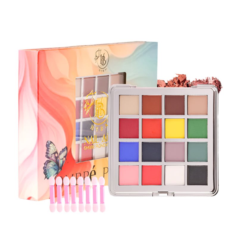 OMBRé Pressed Pigment Powder Palette - 16 Colors Set - HYBA BEAUTY