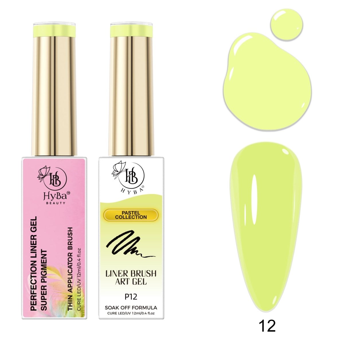 PASTEL Gel Liner Box Set / 12 colors - HYBA BEAUTY