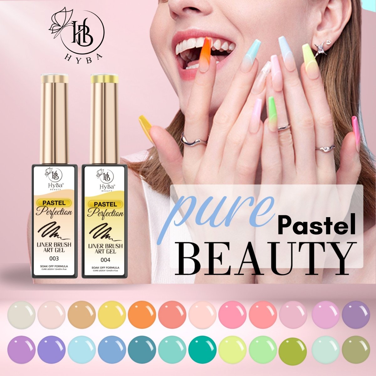 PASTEL Gel Liner Set - 24 colors - HYBA BEAUTY