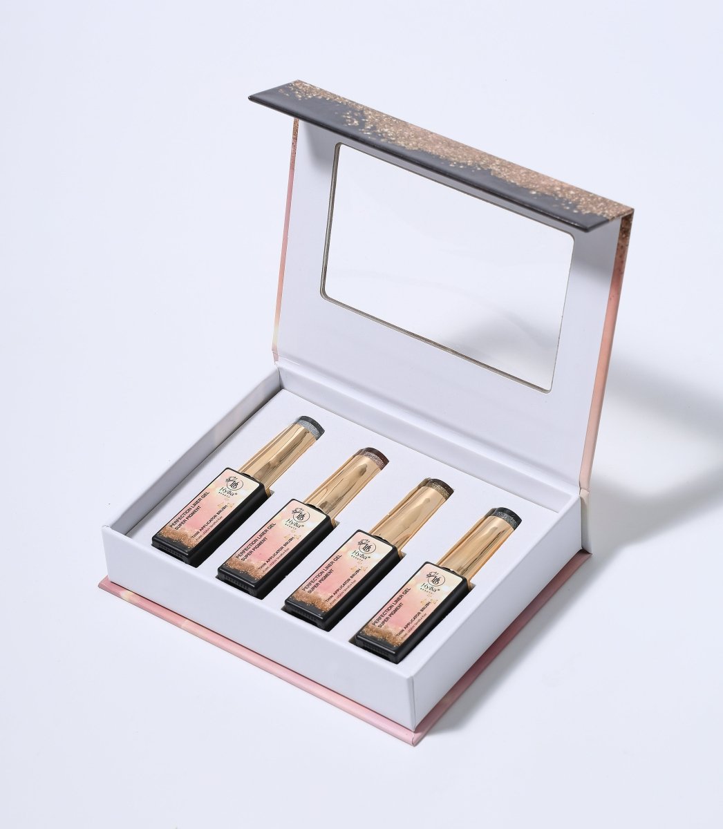 PLATINUM REFLECTIVE Liner Gel Set / 4pcs colors - HYBA BEAUTY