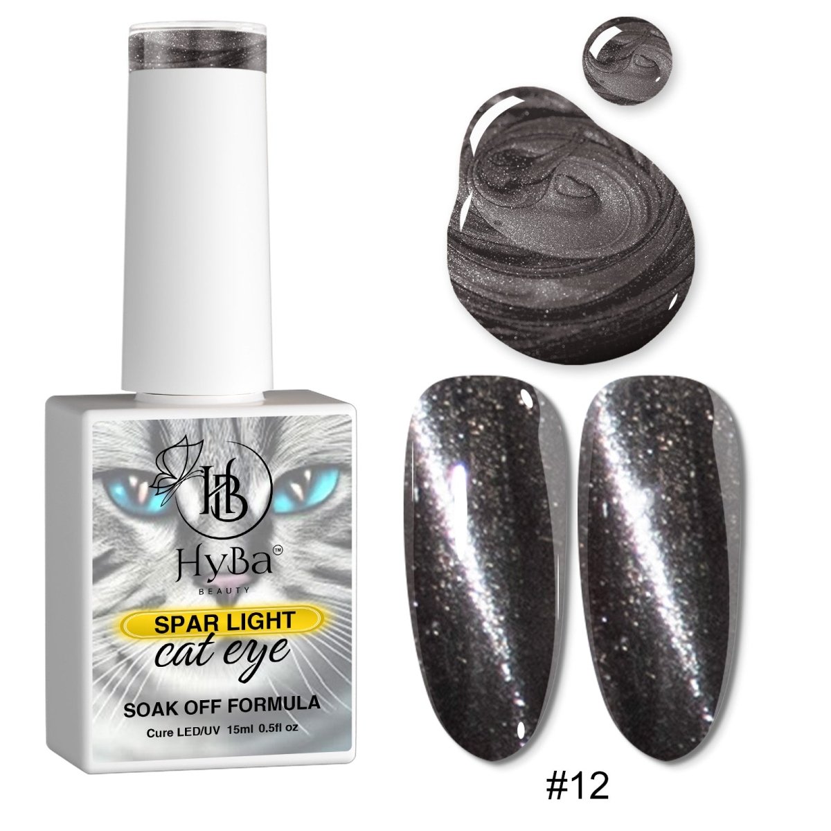 SPAR LIGHT Cat Eye Gel Collection - 12 colors - HYBA BEAUTY