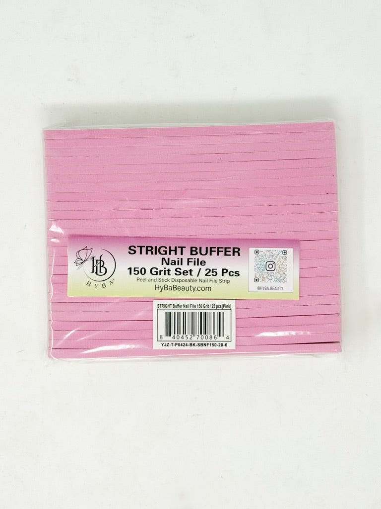 STRAIGHT BUffer Nail File 150 Refill Grit Set/25 pcs (Pink) - HYBA BEAUTY