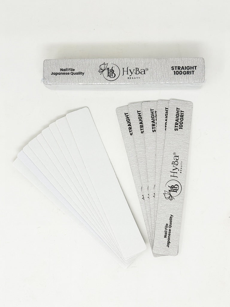 STRIGHT Nail File 100 Grit Refill Set/25 pcs - HYBA BEAUTY