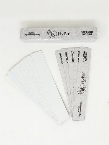 STRIGHT Nail File 100 Grit Refill Set/25 pcs - HYBA BEAUTY