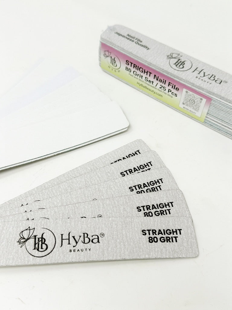 STRIGHT Nail File 80 Grit Refill Set/25 pcs - HYBA BEAUTY