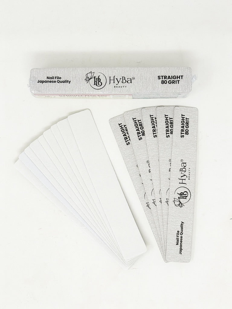 STRIGHT Nail File 80 Grit Refill Set/25 pcs - HYBA BEAUTY