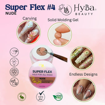 SUPER FLEX - 4 NUDE Molding Gel 30ml - HYBA BEAUTY