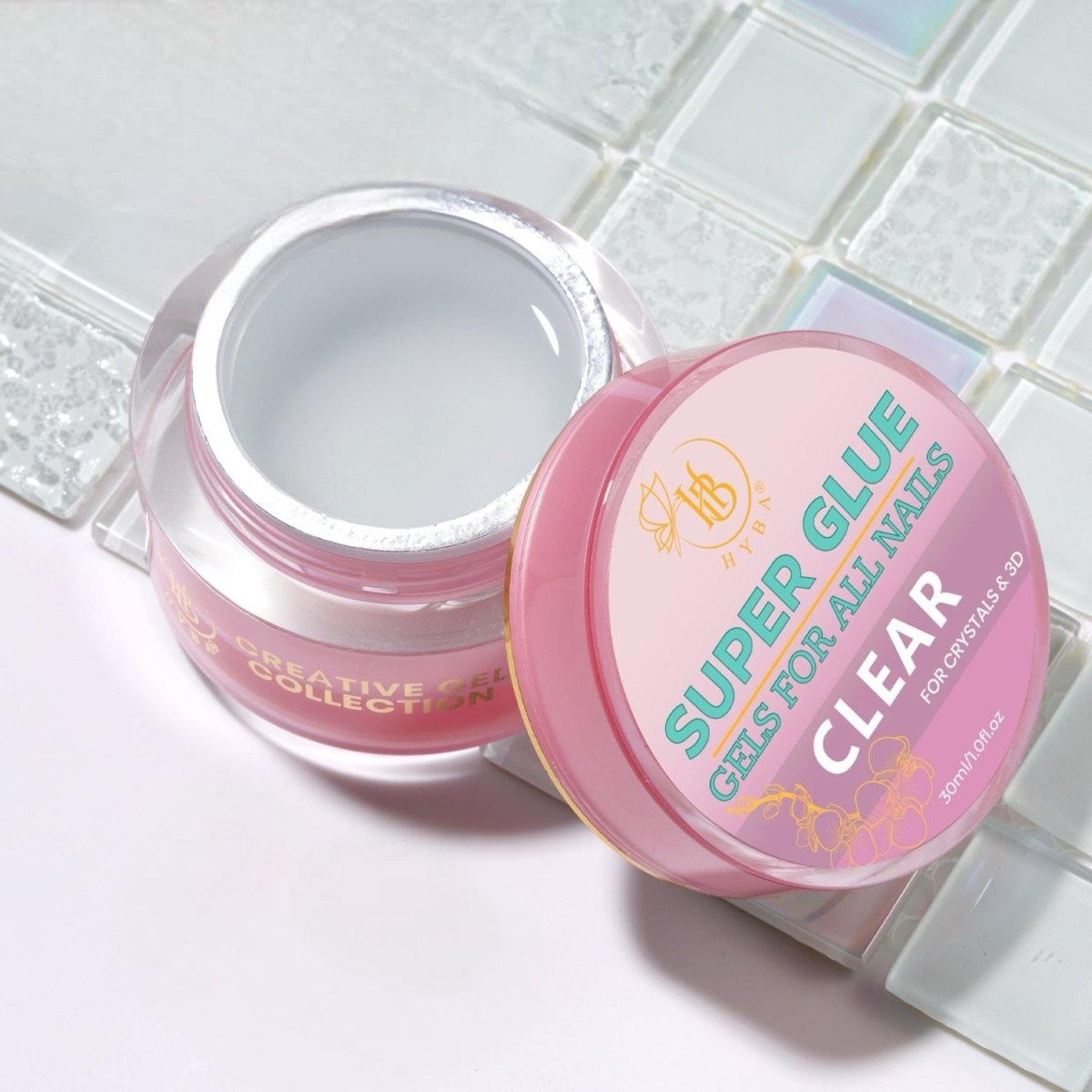 SUPER GLUE - Nail Art Adhesive Gel 30ml (Clear) - HYBA BEAUTY