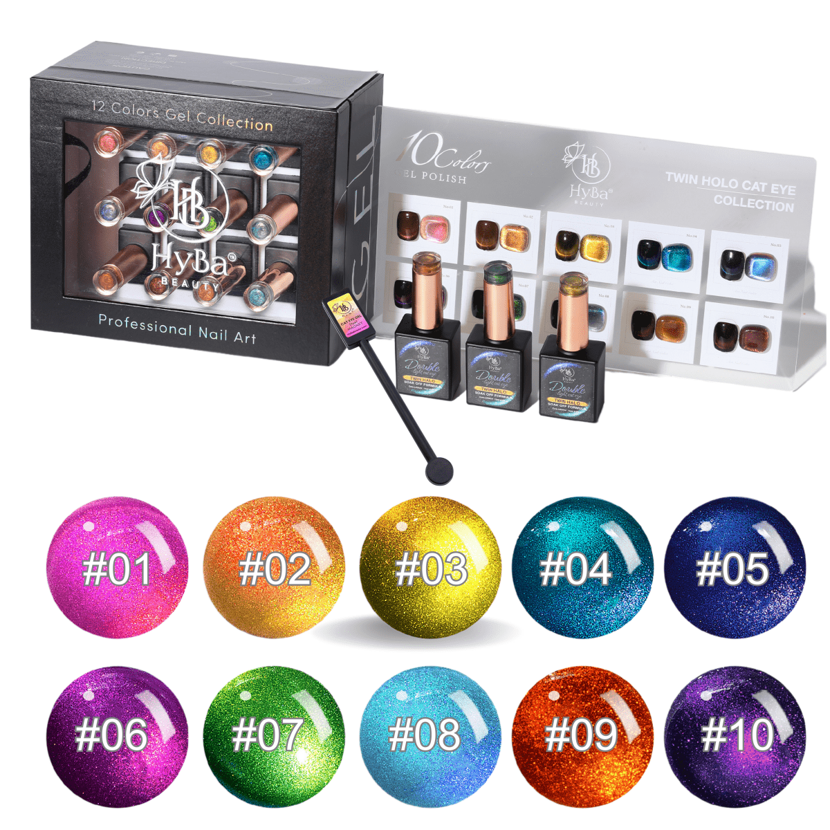 TWIN HALO Cat Eye Gel Collection - 10 Colors - HYBA BEAUTY
