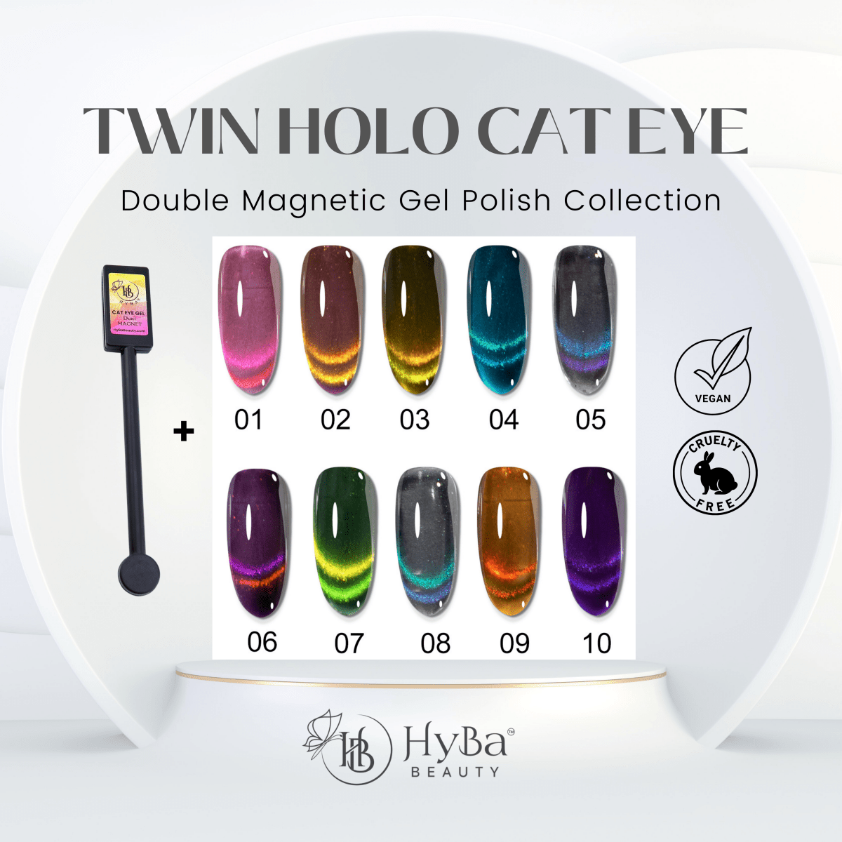 TWIN HALO Cat Eye Gel Collection - 10 Colors - HYBA BEAUTY