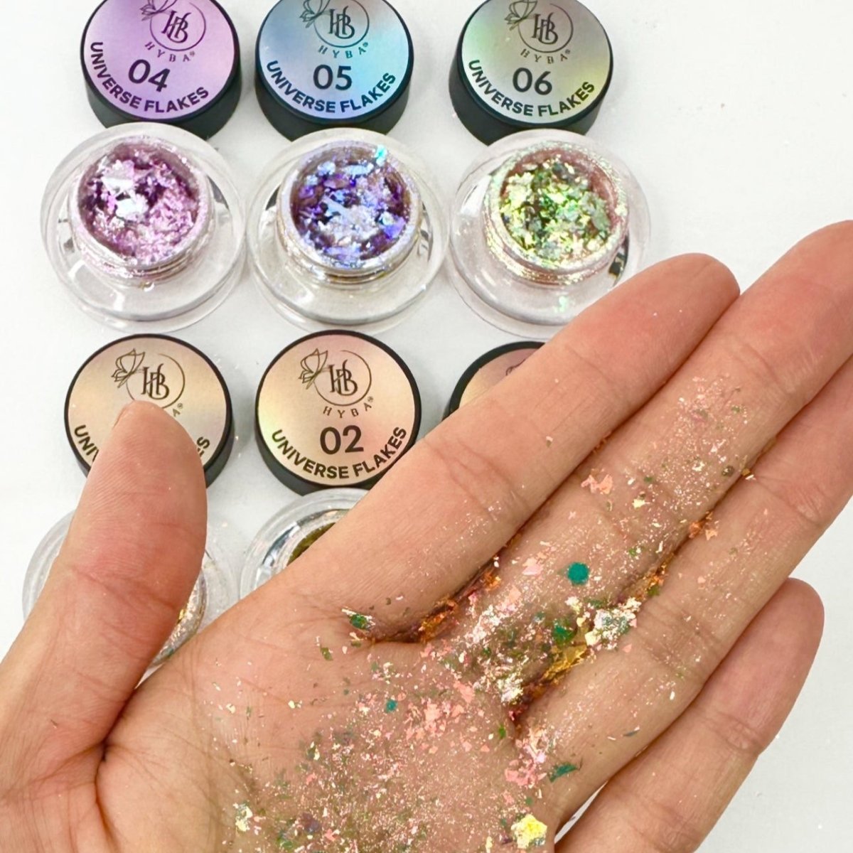 UNIVERSAL FLAKES COLLECTION 1 - 6 Colors Box Set - HYBA BEAUTY