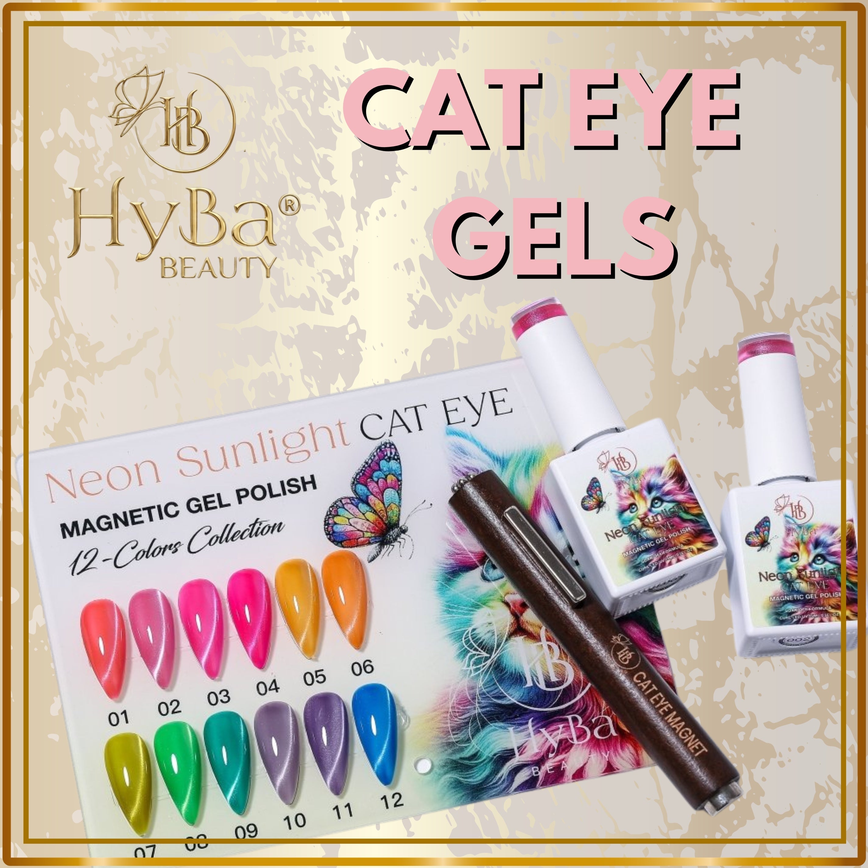 CAT EYE GELS - HYBA BEAUTY