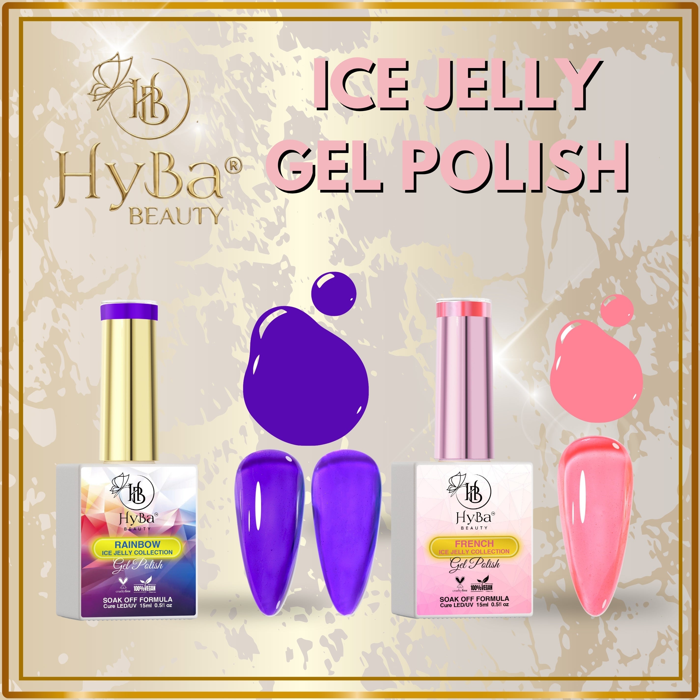 ICE JELLY GEL POLISH - HYBA BEAUTY