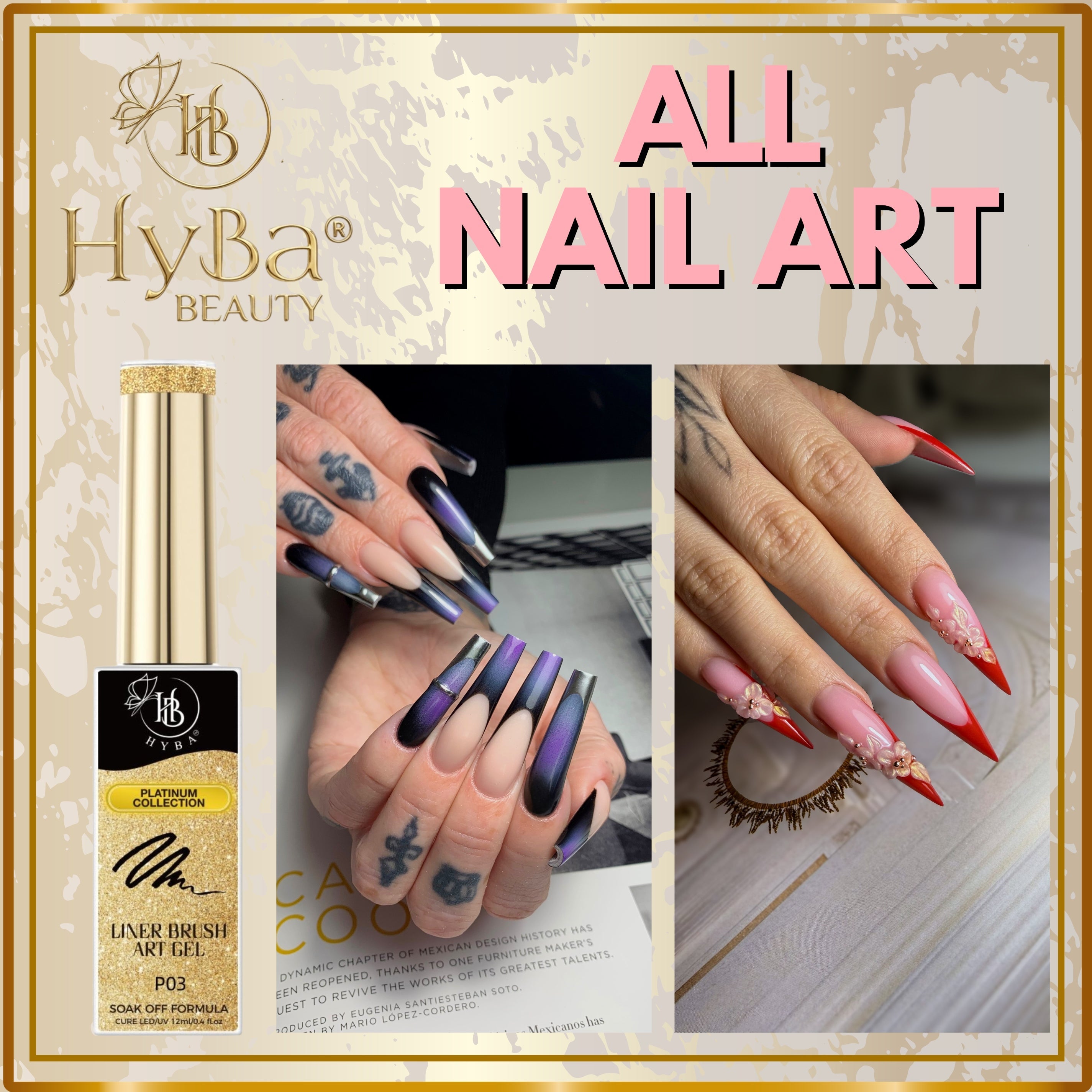 NAIL ART GELS - HYBA BEAUTY