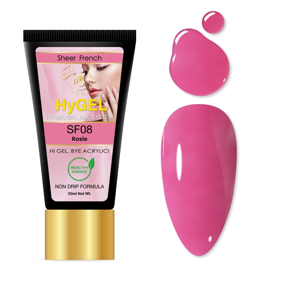 10 SHEER FRENCH Collection - Hybrid HyGEL™ Nail System - HYBA BEAUTY