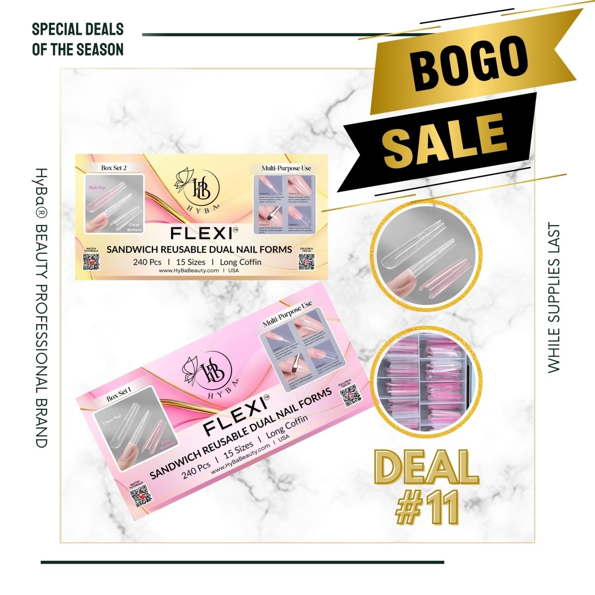 #11 BOGO Deal - 2 x FLEXI Sandwich Dual Forms ( #1 & #2 Box Set) - HyBa® BEAUTY