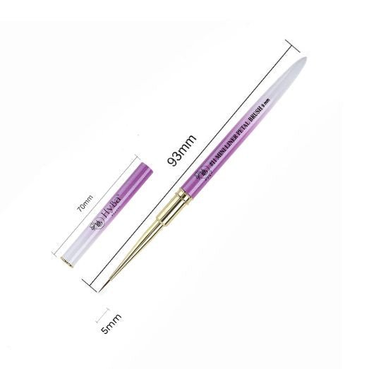 11 MINI LINER PETAL Nail Brush / 9mm - 100% Kolinsky Hair - HYBA BEAUTY