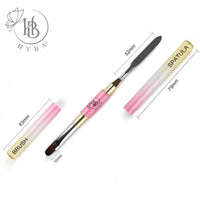15 HYBRID Gel Dual Brush + Spatula - HYBA BEAUTY