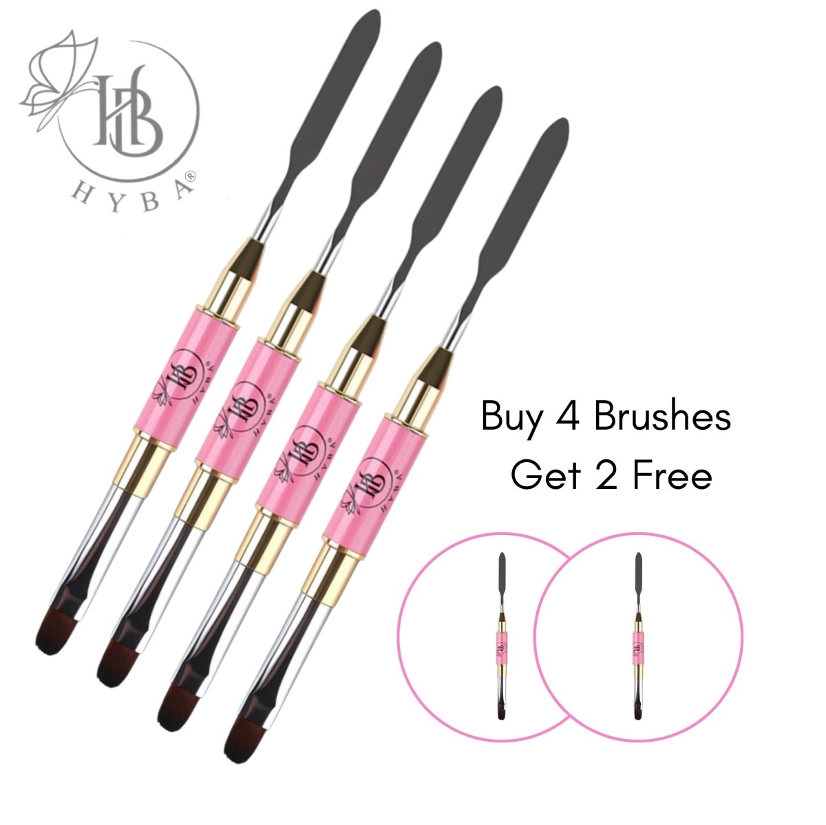 15 HYBRID Gel Dual Brush + Spatula - HYBA BEAUTY