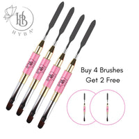 15 HYBRID Gel Dual Brush + Spatula - HYBA BEAUTY
