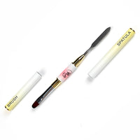 15 HYBRID Gel Dual Brush + Spatula - HYBA BEAUTY
