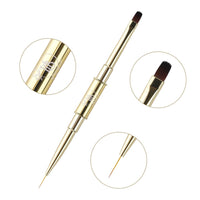 16 BUILDER APPLICATION Dual Brush and Liner (GOLD) - HYBA BEAUTY
