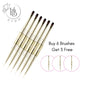 16 BUILDER GEL APPLICATION Square Dual Brush and Liner (GOLD) - HYBA BEAUTY