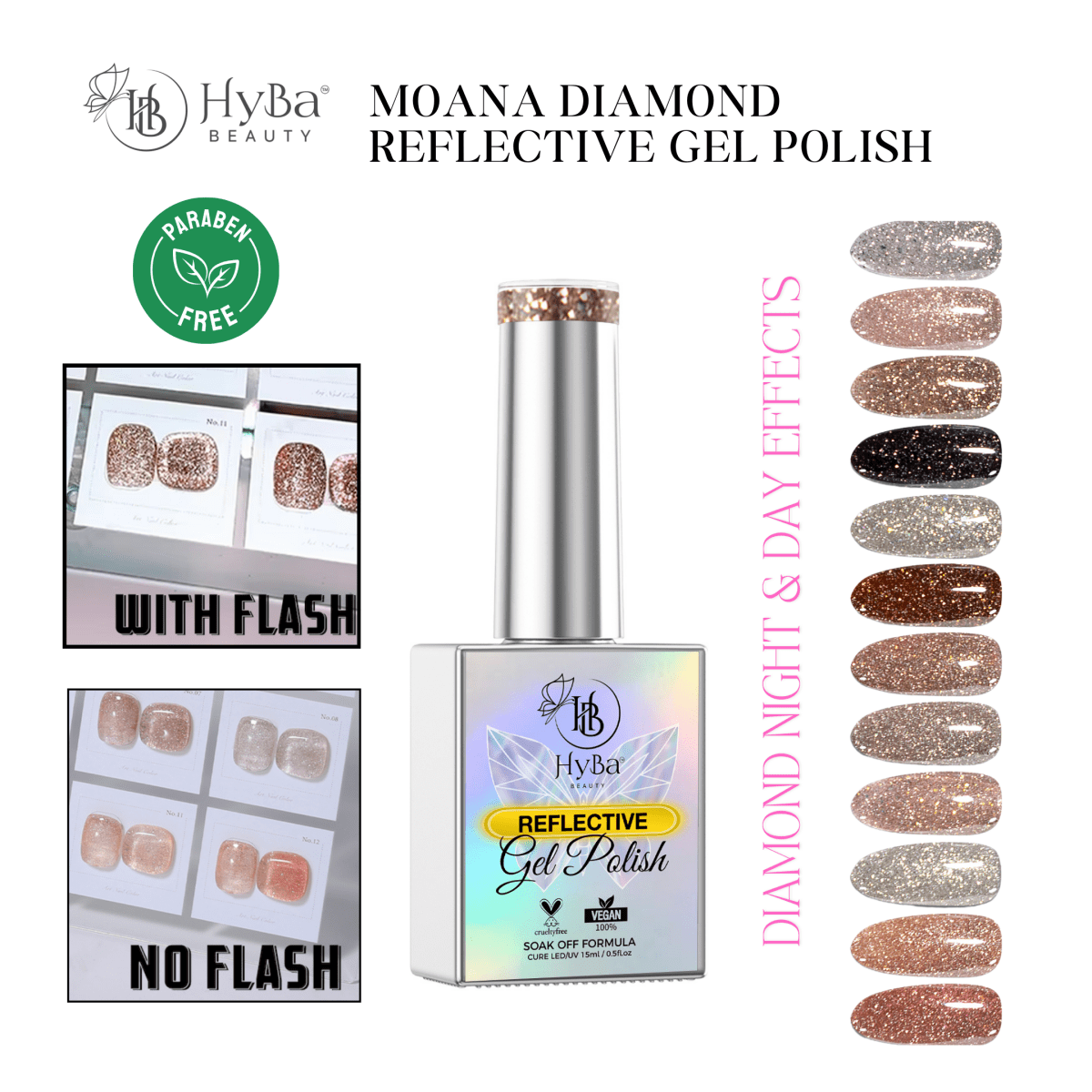 2 MOANA DIAMOND Collection - 12 colors - HYBA BEAUTY