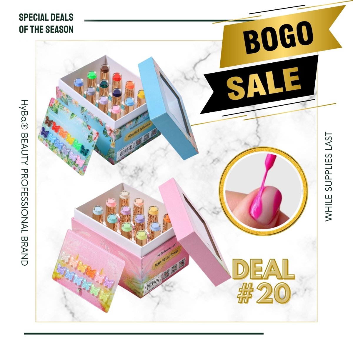 #20 BOGO Deal - 1 SUMMER LINER + 1 PASTEL LINER BOX SET - HyBa® BEAUTY