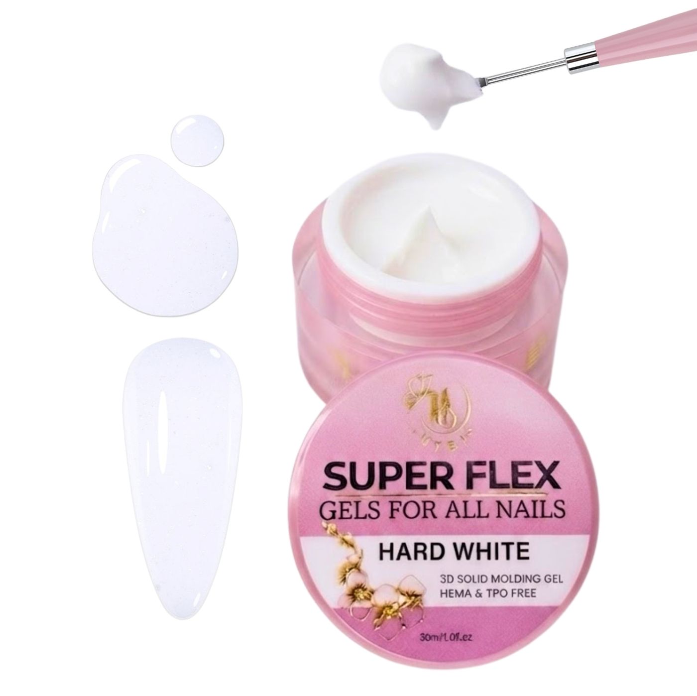 #02B HARD WHITE (30ml) / SUPER FLEX Molding Gel