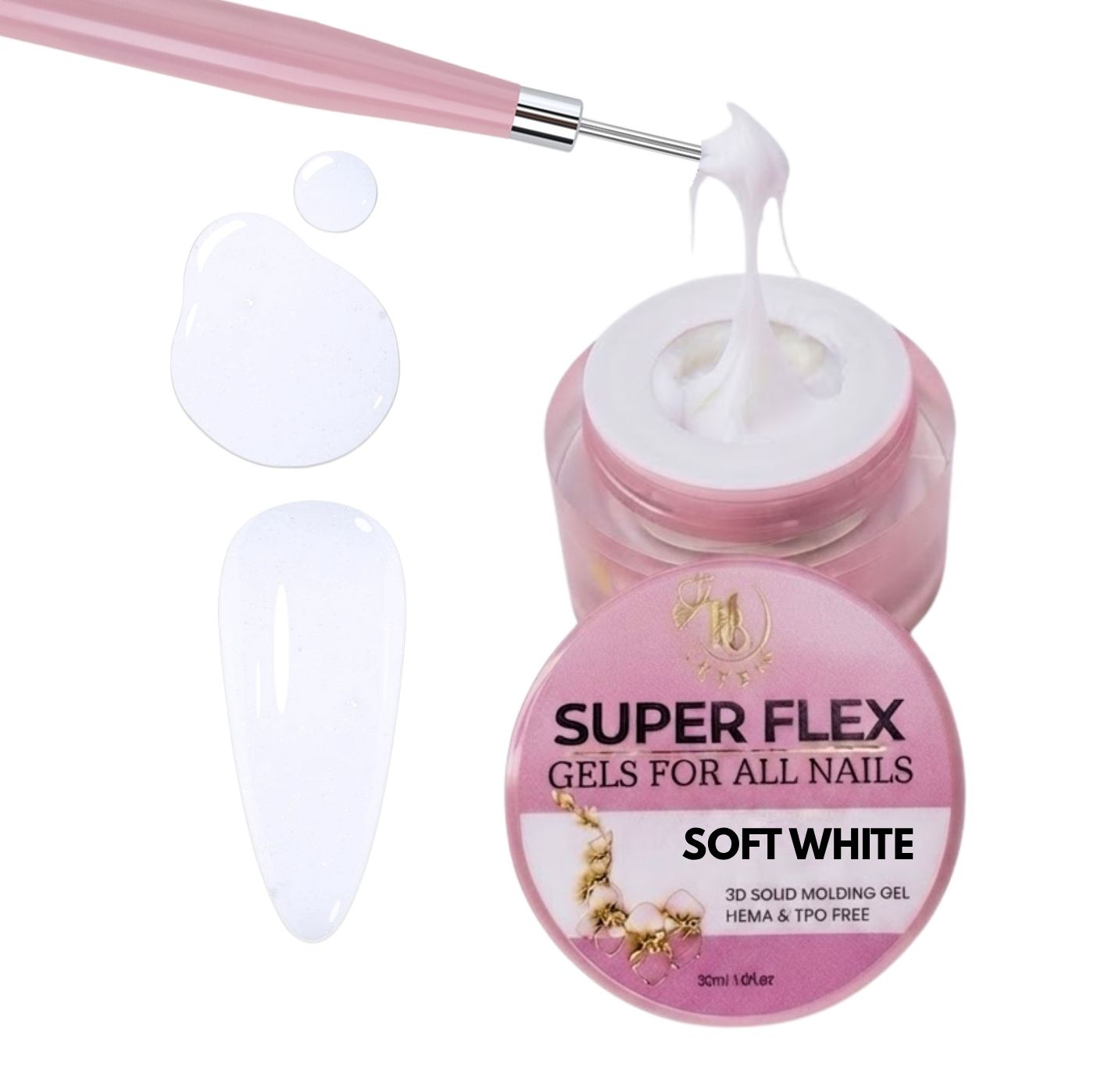 #02A SOFT WHITE (30ml) / SUPER FLEX Molding Gel