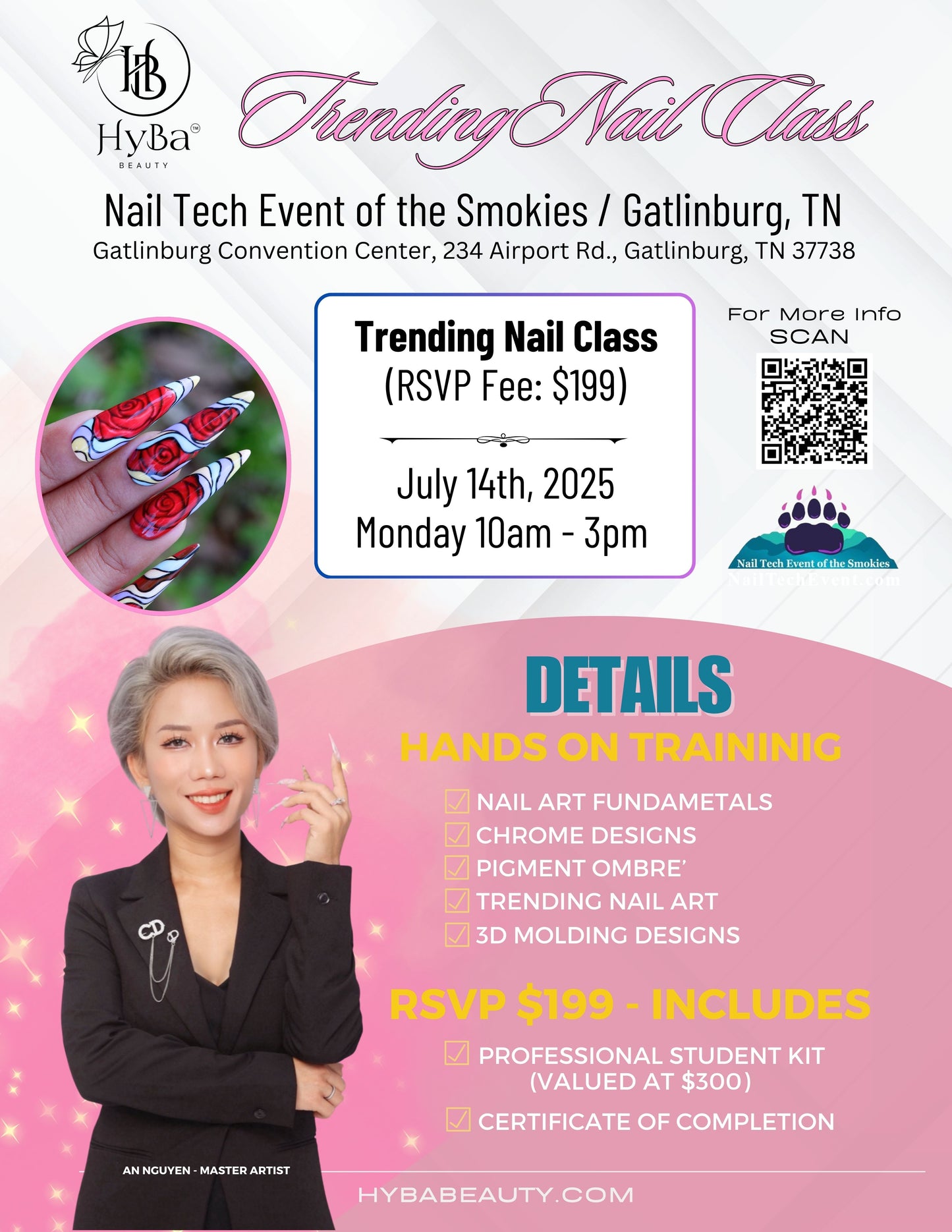 July 13, 2025 Nail Tech of the Smokies - Trade Show Details & RSVP  Class Registration