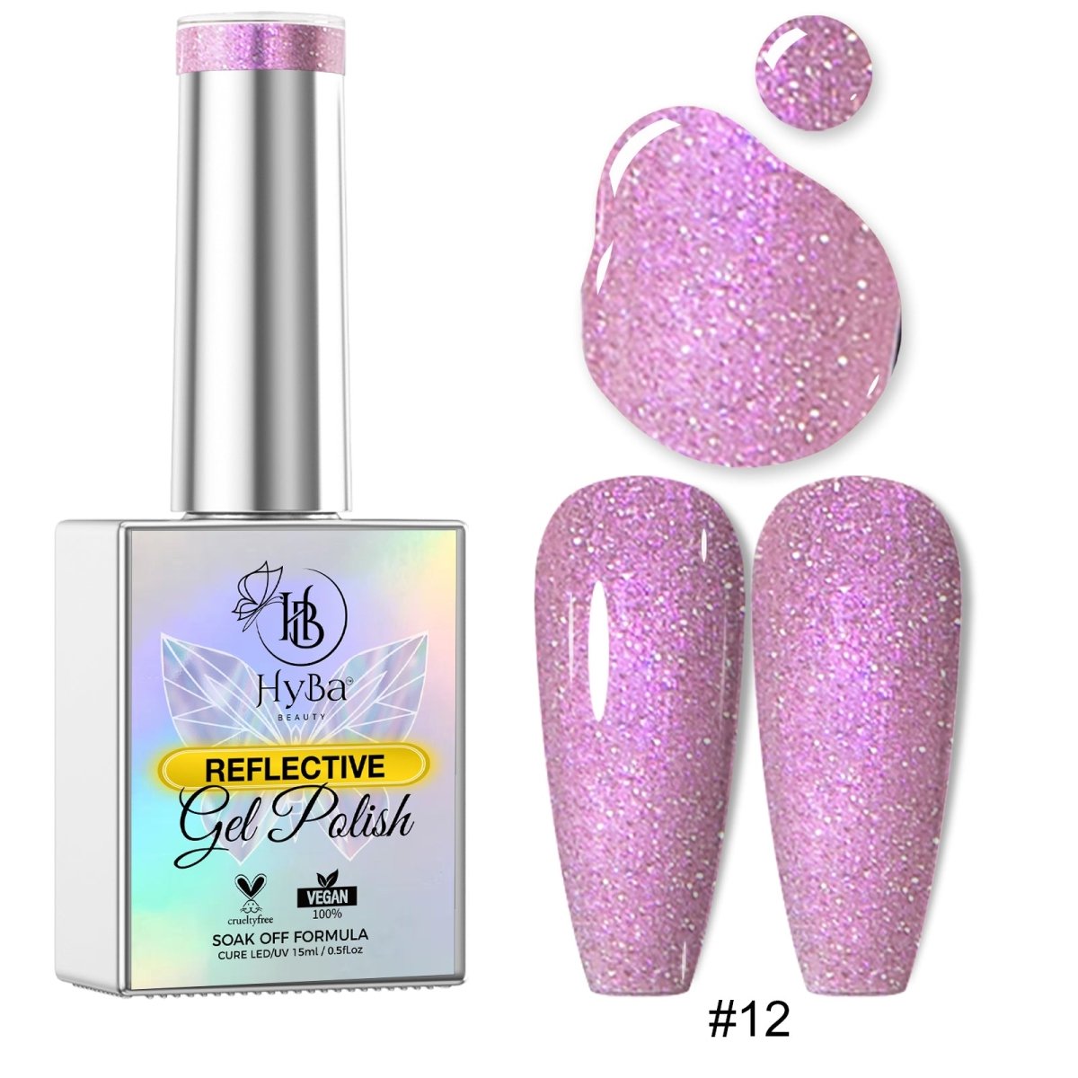 3 CINDERELLA DIAMOND Gel Collection - 12 Colors - HYBA BEAUTY