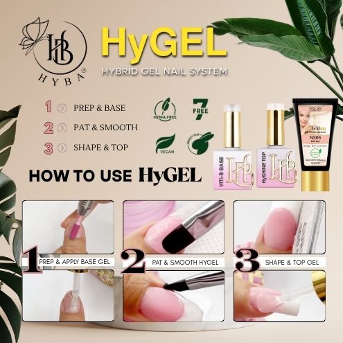 3 NUDE SKIN Box Set - HyGEL® Hybrid Gel Nail System - HYBA BEAUTY
