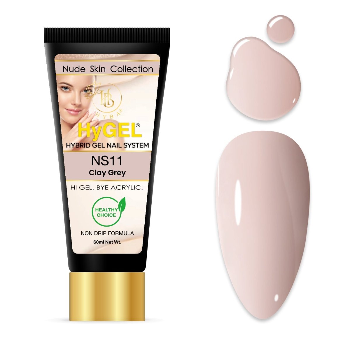 3 NUDE SKIN HyGEL COLLECTION - SINGLE 60ml Listing - HYBA BEAUTY