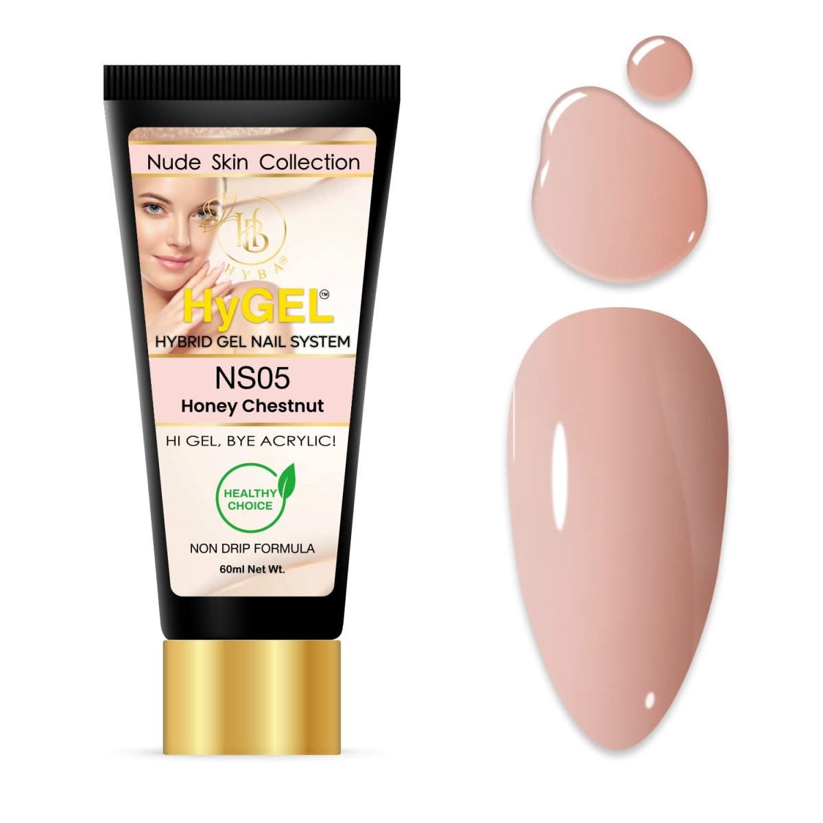 3 NUDE SKIN HyGEL COLLECTION - SINGLE 60ml Listing - HYBA BEAUTY