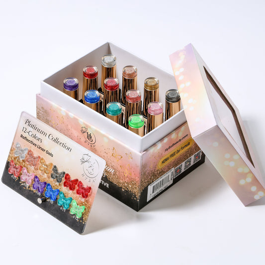 PLATINUM REFLECTIVE Gel Liner Box Set / 12 colors