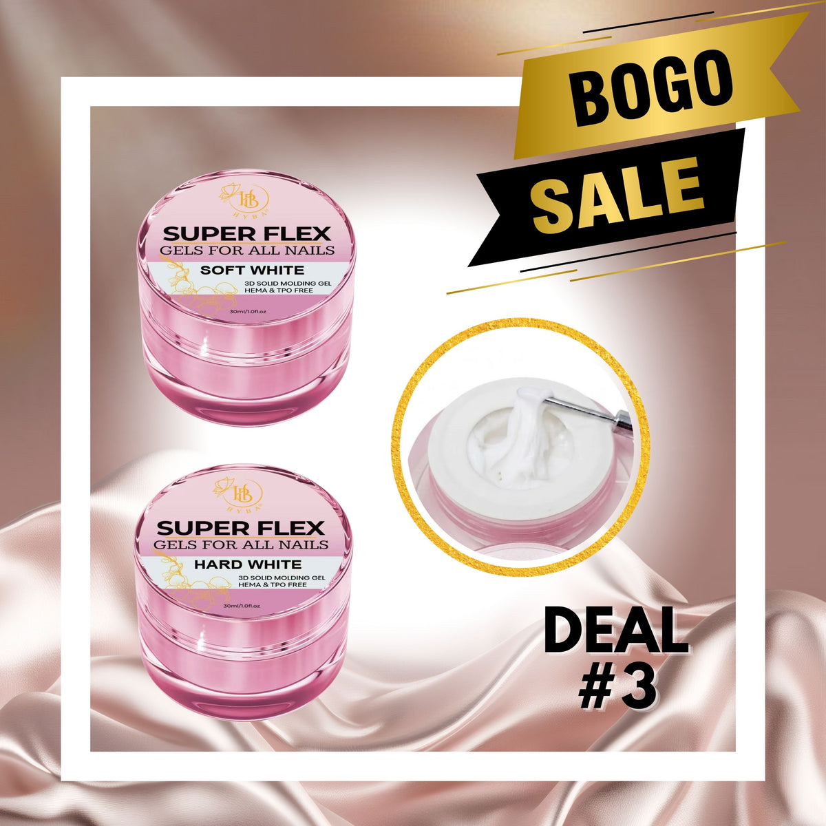 #3 BOGO Deal - 1 Super FLEX - Soft White + 1 Super FLEX - Hard White (30ml each)