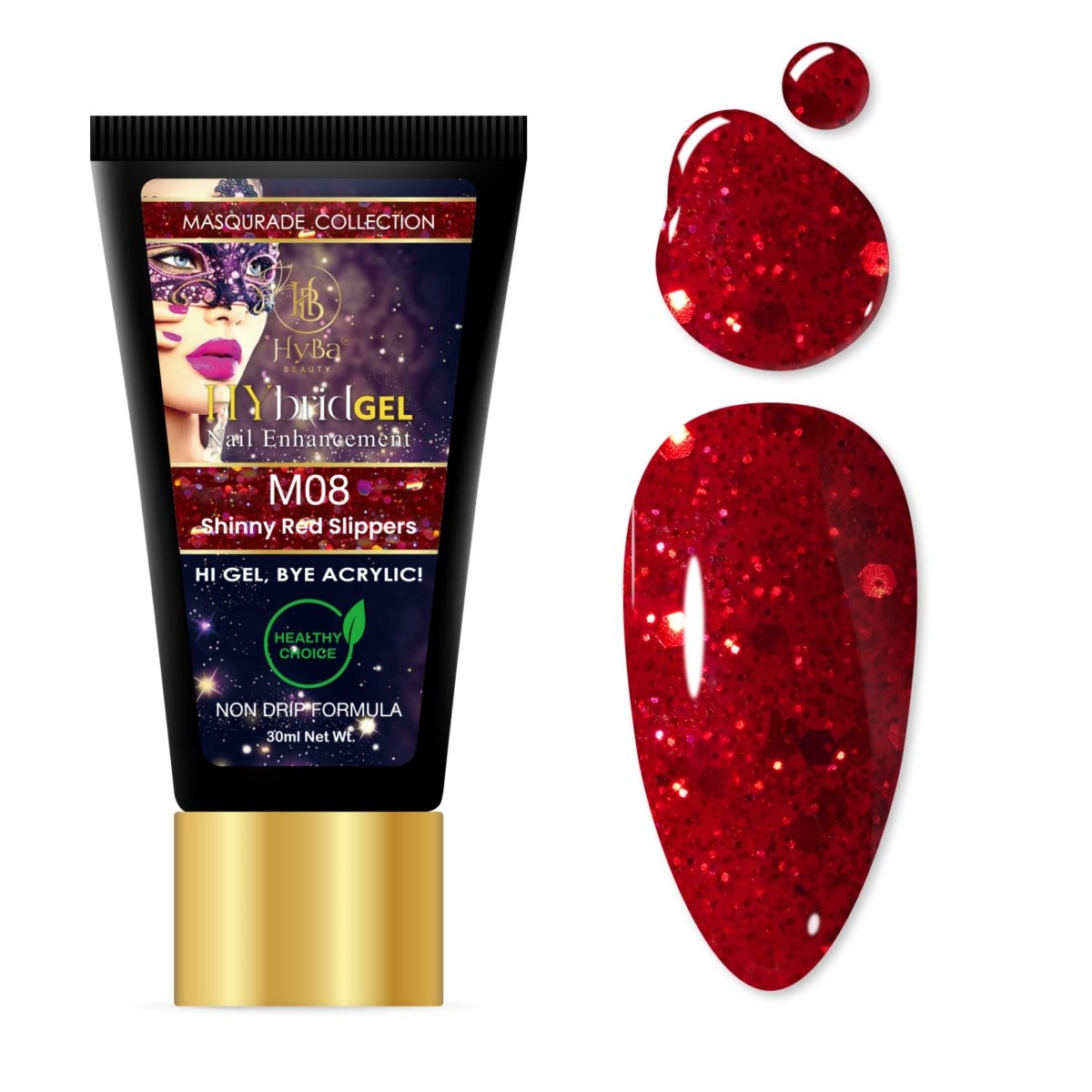 4 MASQUERADE Collection - Hybrid HyGEL™ Nail System - HYBA BEAUTY