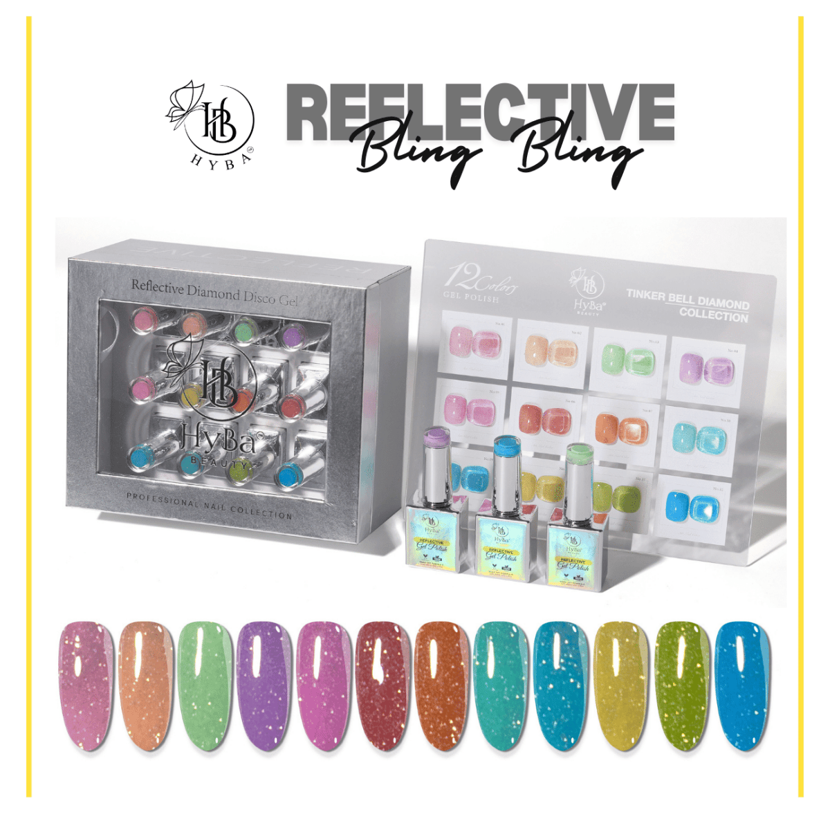 4 TINKER BELL DIAMOND Collection - 12 colors - HYBA BEAUTY