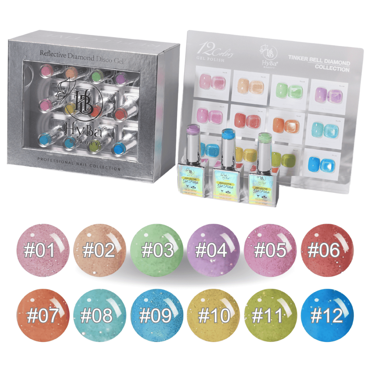 #4 TINKER BELL DIAMOND Collection - 12 Colors Box Set - CLEARANCE - HYBA BEAUTY