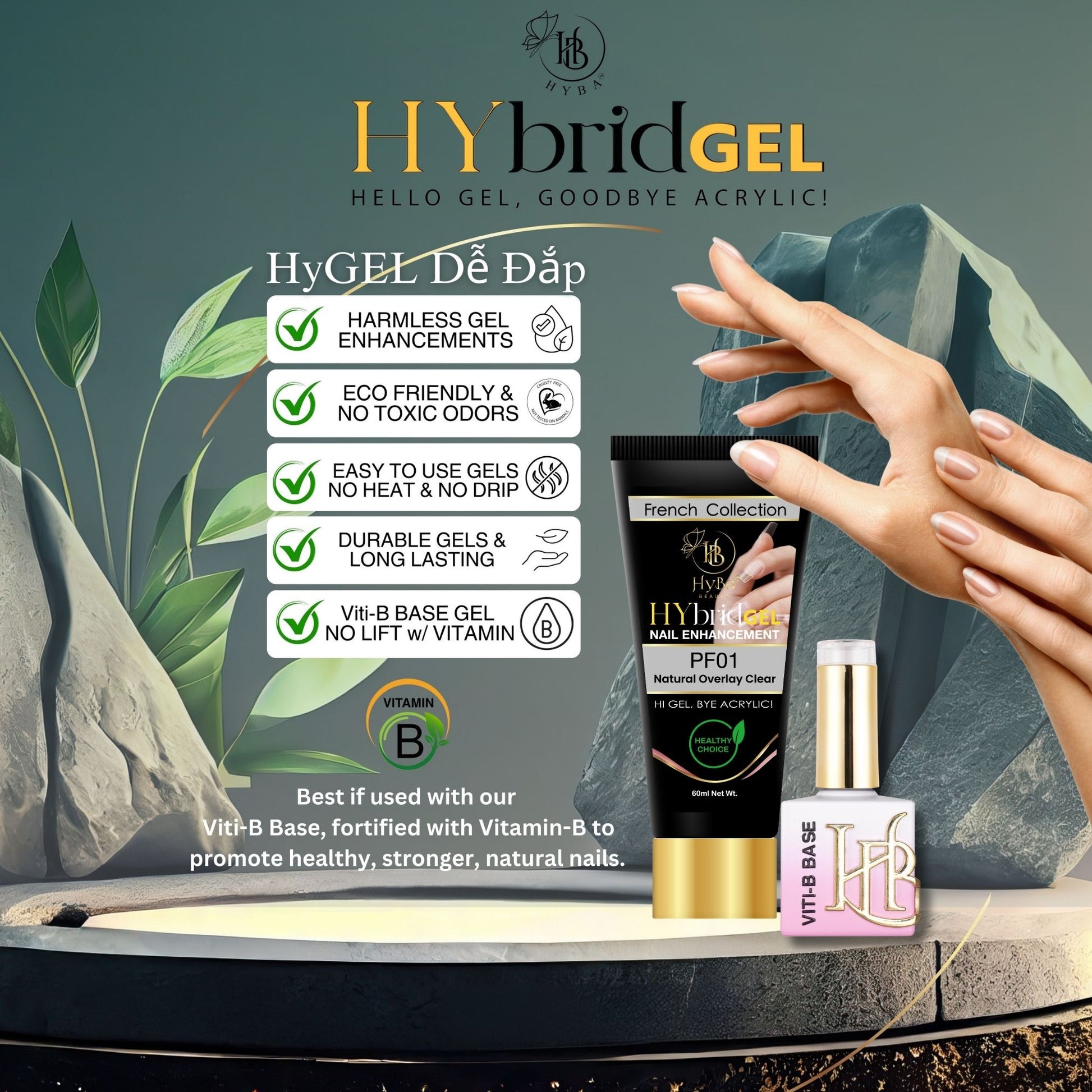 Hybrid Gel - HyGEL 60ml / PF12 - Love is Fair Pink - HYBA BEAUTY